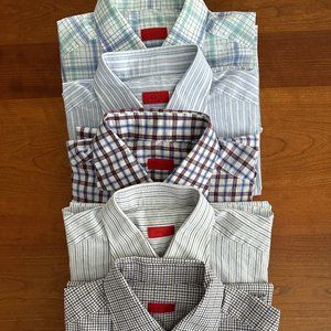 ISAIA Napoli made in Italy | Men's l/s dress shirt bundle, Size 41 EU, 16 US